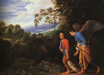 Adam Elsheimer : Copy after the lost large Tobias and the Angel